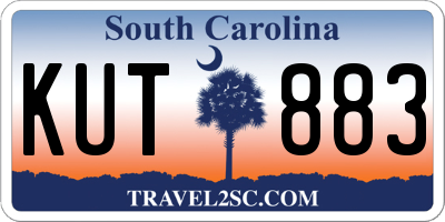 SC license plate KUT883
