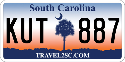 SC license plate KUT887