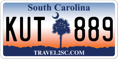 SC license plate KUT889