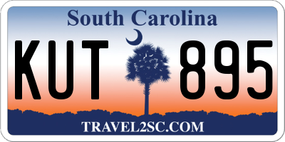 SC license plate KUT895