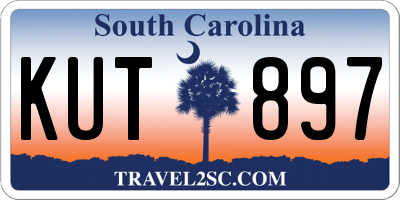 SC license plate KUT897