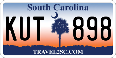 SC license plate KUT898