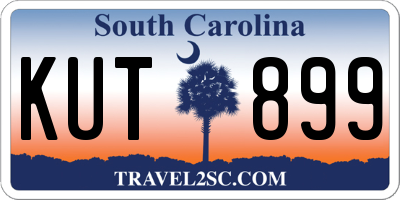 SC license plate KUT899