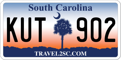 SC license plate KUT902