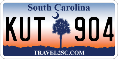 SC license plate KUT904