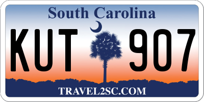 SC license plate KUT907