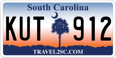 SC license plate KUT912