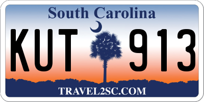 SC license plate KUT913