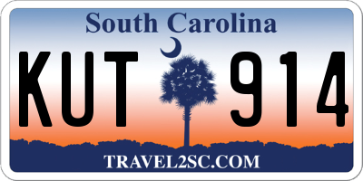 SC license plate KUT914