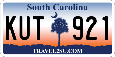 SC license plate KUT921