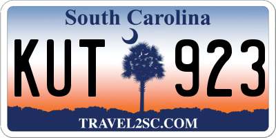 SC license plate KUT923