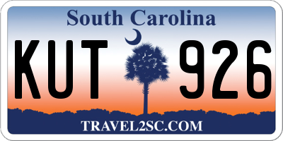 SC license plate KUT926