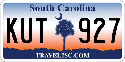 SC license plate KUT927