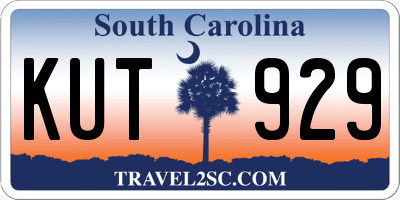 SC license plate KUT929