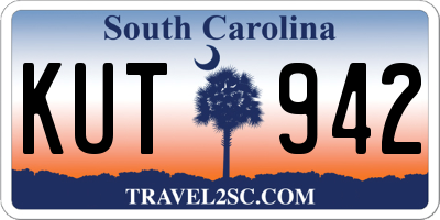 SC license plate KUT942