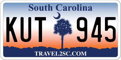 SC license plate KUT945