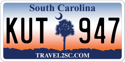 SC license plate KUT947