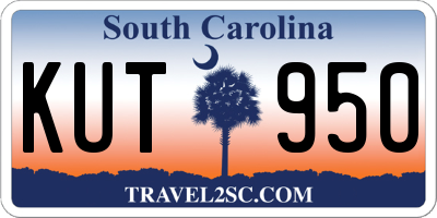 SC license plate KUT950
