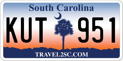 SC license plate KUT951