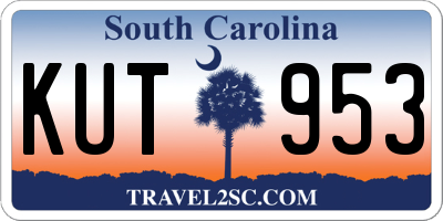 SC license plate KUT953