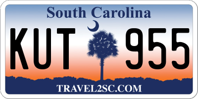 SC license plate KUT955