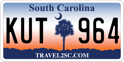 SC license plate KUT964