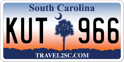 SC license plate KUT966