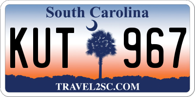 SC license plate KUT967