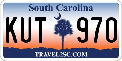 SC license plate KUT970