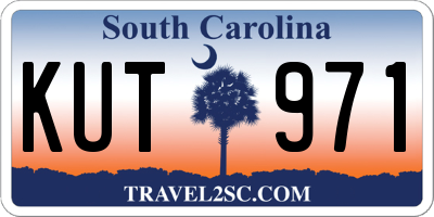 SC license plate KUT971
