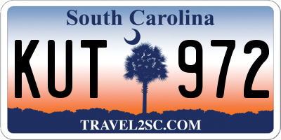 SC license plate KUT972