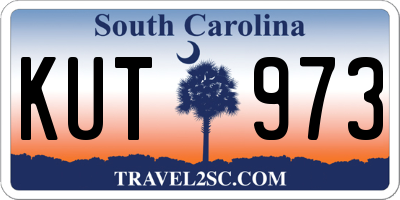 SC license plate KUT973