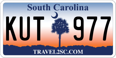 SC license plate KUT977