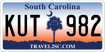SC license plate KUT982