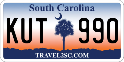 SC license plate KUT990
