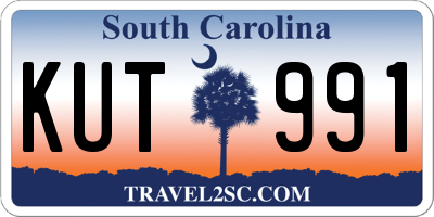 SC license plate KUT991