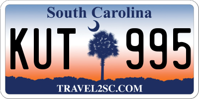 SC license plate KUT995