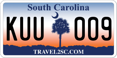 SC license plate KUU009