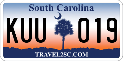 SC license plate KUU019