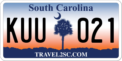 SC license plate KUU021