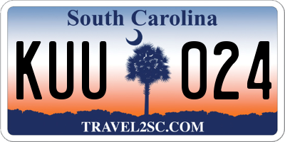 SC license plate KUU024
