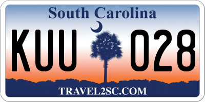 SC license plate KUU028