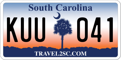 SC license plate KUU041