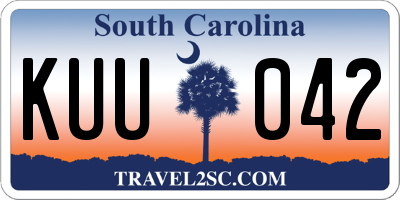 SC license plate KUU042