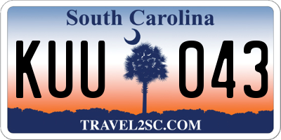 SC license plate KUU043