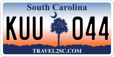 SC license plate KUU044