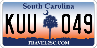 SC license plate KUU049