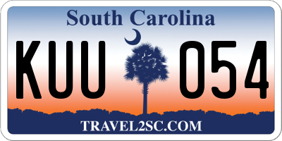 SC license plate KUU054
