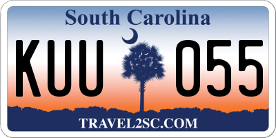 SC license plate KUU055