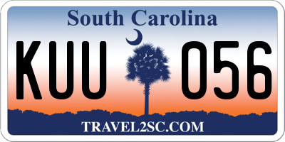 SC license plate KUU056